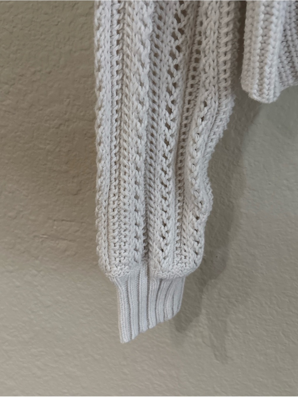 American Eagle Women's Cream Open-Knit Pullover Sweater XS - Picture 4 of 5